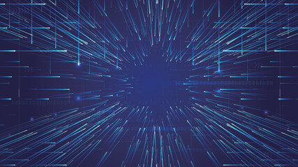 Leinwandbilder - Criss-cross luminescent ray Internet technology big data background
