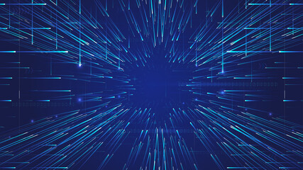 Leinwandbilder - Criss-cross luminescent ray Internet technology big data background