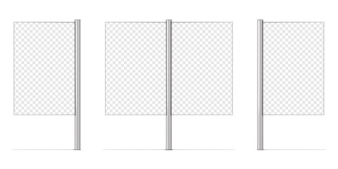Wall Mural - Sidewalk advertising poster sign holder stand vector mockup. Street lightbox billboard. Blank transparent screen display board mock-up. Template for design