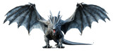 Fototapeta Most - The figure of a dragon on a light, transparent background. PNG file. Gerative AI