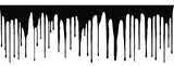 Fototapeta  - Black dripping ink color isolated on transparent background PNG