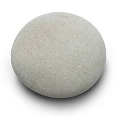 Poster - Pebbles with scratches and patterns are isolated on a white background. clipping path