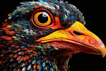 Wall Mural - Colorful illustration of an eagle