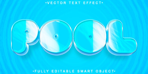 Poster - Blue Pool Vector Fully Editable Smart Object Text Effect