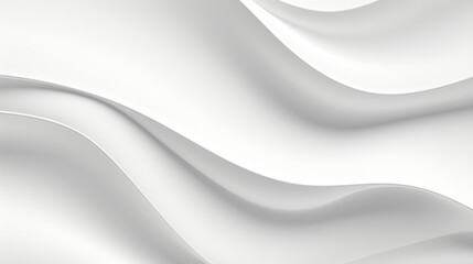 Wall Mural - 3d white geometric abstract background overlap layer on bright space with waves decoration. minimali