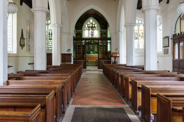 Wall Mural - interior of old church