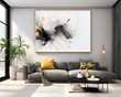 an abstract drawing art wallpaper for living room wall decor.