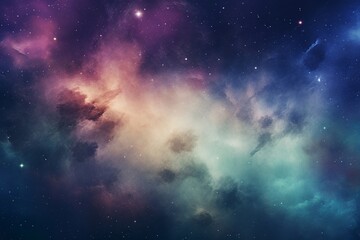 Wall Mural - incredible abstract background of a colorful space galaxy cloud nebula. starry night cosmos. univers
