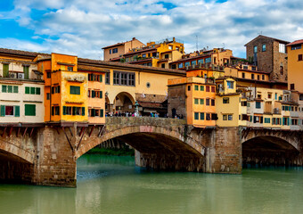 Poster - Ponte Vecchio bridge over Arno river in Florence, Italy