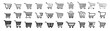 shopping cart symbol shop and sale icon. Full and empty shopping cart symbol, shop and sale