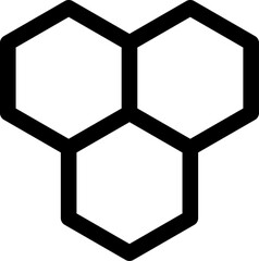 Poster - Honeycomb Beehive Hexagon Geometric Pattern Icon. Vector Image.