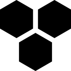 Poster - Honeycomb Beehive Hexagon Geometric Pattern Icon. Vector Image.