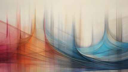 Wall Mural - Abstract background with a  blend of warm and cool colors creating wave-like patterns, perfect for wallpapers, graphic design, and creative backdrops in any project