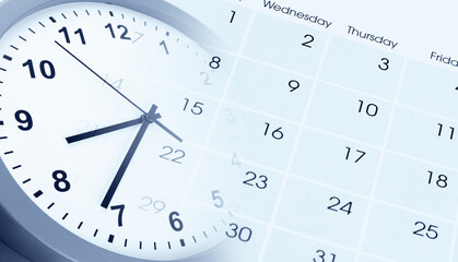 Wall Mural - clock and calendar