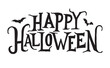 © Pixel Perfect - Spooky Happy Halloween Lettering. Handwritten Halloween Calligraphy For Greeting Cards, Posters, Banners, Flyers and Invitations. Halloween Text For Social Media Posts.