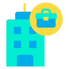 Wall Mural - Flat Office Work icon