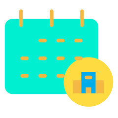 Sticker - Flat Hotel Date icon