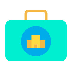 Poster - Flat Hotel Luggage icon