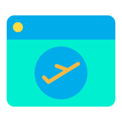 Canvas Print - Flat Flight Website icon