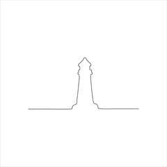 lighthouse continuous line art