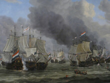 Battle Of Livorno Leghorn, Italy Painting