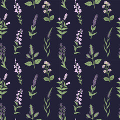 Sticker - Seamless floral pattern