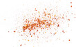 © dule964 - Spicy chili red pepper flakes, chopped, milled dry paprika pile isolated on white, top view