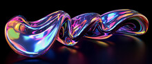 Bold Holographic Liquid Metal Shapes