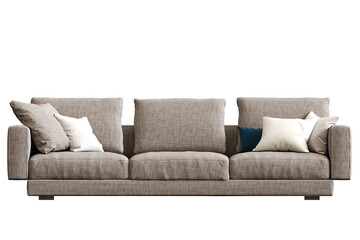 Wall Mural - sofa isolate on a transparent background, interior furniture, 3D illustration, cg render
