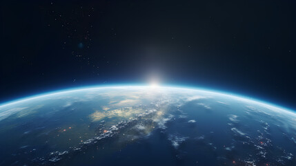 the earth from space showing all they beauty. extremely detailed image, including elements