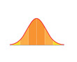 Gauss distribution illustration. Gauss graph.	