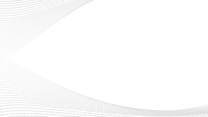 Fototapete - Abstract geometric technology background. Dotted curve or wave.