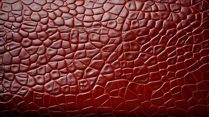 A textured leather surface with intricate stitching. Generative AI