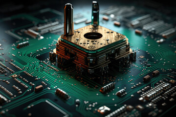 Poster - depicting the importance of data protection and cyber security with a cyber-themed background. gener