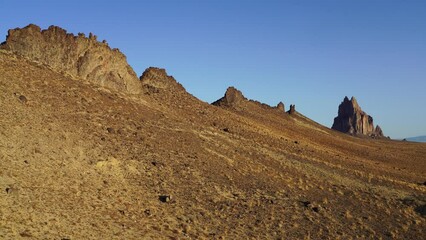 Wall Mural - shiprock new mexico southwestern desert landscape, america, usa.