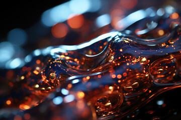Poster - a close-up of an electric eel's skin, covered in specialized cells that generate bioelectricity for 