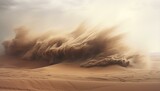 Fototapeta Zwierzęta - A massive sand dune wave in the desert