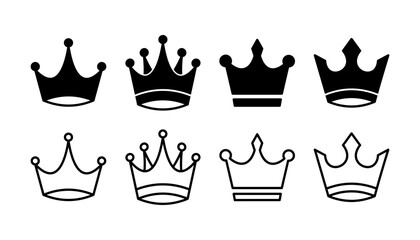 Wall Mural - Crown Icon vector. Crown symbol for web site design,