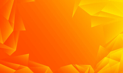 Wall Mural - Orange Triangle geometric design background vector. Triangle polygon background vector
