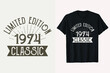 © Raju - Limited Edition 1974 classic vintage typography t-shirt design.