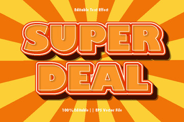 Wall Mural - Super Deal Editable Text Effect 3D Emboss Style