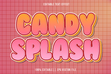 Canvas Print - Candy Splash Editable Text Effect 3D Gradient Style