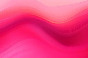 Wall Mural - Colorful Horizontal Banner. Modern Waves Background Illustration With Deep Pink, Bright Pink and Hot Pink Color.