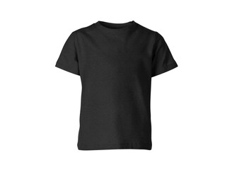 Wall Mural - black blank t-shirt wear product outfit for design concept mock up on transparent background