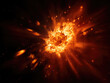 © Vivid Pixels - Fiery red orange explosion on a black background