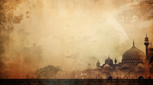 Abstract Grunge Background With Oriental Ornaments Mosque Backgr
