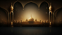 Amazing Islamic Design Greeting Card Background Mosque Backgroun