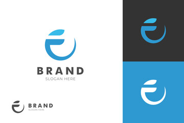 Aufkleber - Initial letter F circle tech logo design. futuristic brand logo with globe shape design concept. logo template for business and corporate identity