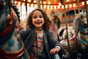 Girl at Amusement Park