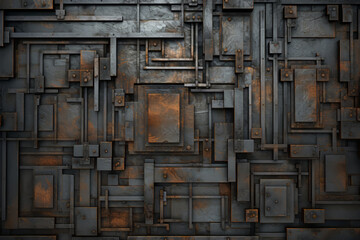 Wall Mural - steampunk metal wall texture